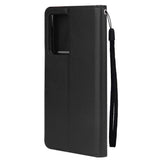 For Samsung Note 20/Note 20 Ultra PU Leather Three-card Photo Frame Front Buckle Mobile Phone shell black