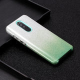 For OPPO F9/F9 Pro/A7X/F11 Pro/A8/A31 Phone Case Gradient Color Glitter Powder Phone Cover with Airbag Bracket green