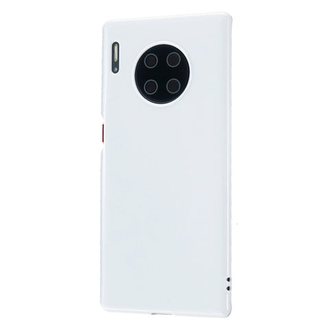 For HUAWEI Mate 30/30 Lite/30 Pro Cellphone Case Simple Profile Soft TPU Shock-Absorption Phone Cover Milk white