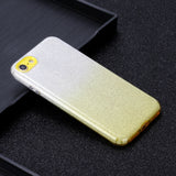 for HUAWEI Y5 2019/HONOR 8S/Y5/PSmart/honor 10 LITE Phone Case Gradient Color Glitter Powder Phone Cover with Airbag Bracket yellow