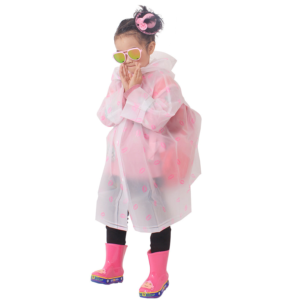 Long Design Children Full Cover Raincoat with School Bag Position transparent_XL