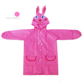 Boy Girl Cute Cartoon Ponchos Vivid Color Raincoat green