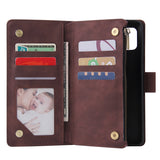 For Samsung NOTE 10 Lite Case Smartphone Shell Wallet Design Zipper Closure Overall Protection Cellphone Cover  3 brown