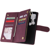 For Samsung NOTE 10 Lite Case Smartphone Shell Wallet Design Zipper Closure Overall Protection Cellphone Cover  3 brown