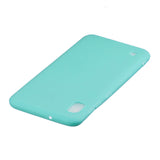 For Samsung A10 Lovely Candy Color Matte TPU Anti-scratch Non-slip Protective Cover Back Case Light blue