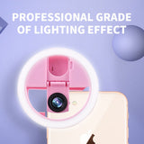 Ring Light 0.63X Wide-Angle Tablet LED Fill-in Light Rechargeable Photography Camera Selfie Flash Lamp black