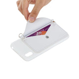 For HUAWEI Y5 2018/2019/Y6 2019/Y7 2019/PSMART Z/Y9 2019 Mobile Phone Cover with Pu Card Holder + Hand Rope + Straddle Rope white