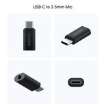 Insta360 USB-C to 3.5mm Mic Adapter for Insta360 ONE R Camera black