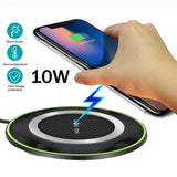 QI 10W Fast Wireless Charger Charging Pad for Huawei P30/Mate 20 Pro Samsung S10 white