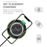 QI 10W Fast Wireless Charger Charging Pad for Huawei P30/Mate 20 Pro Samsung S10 white