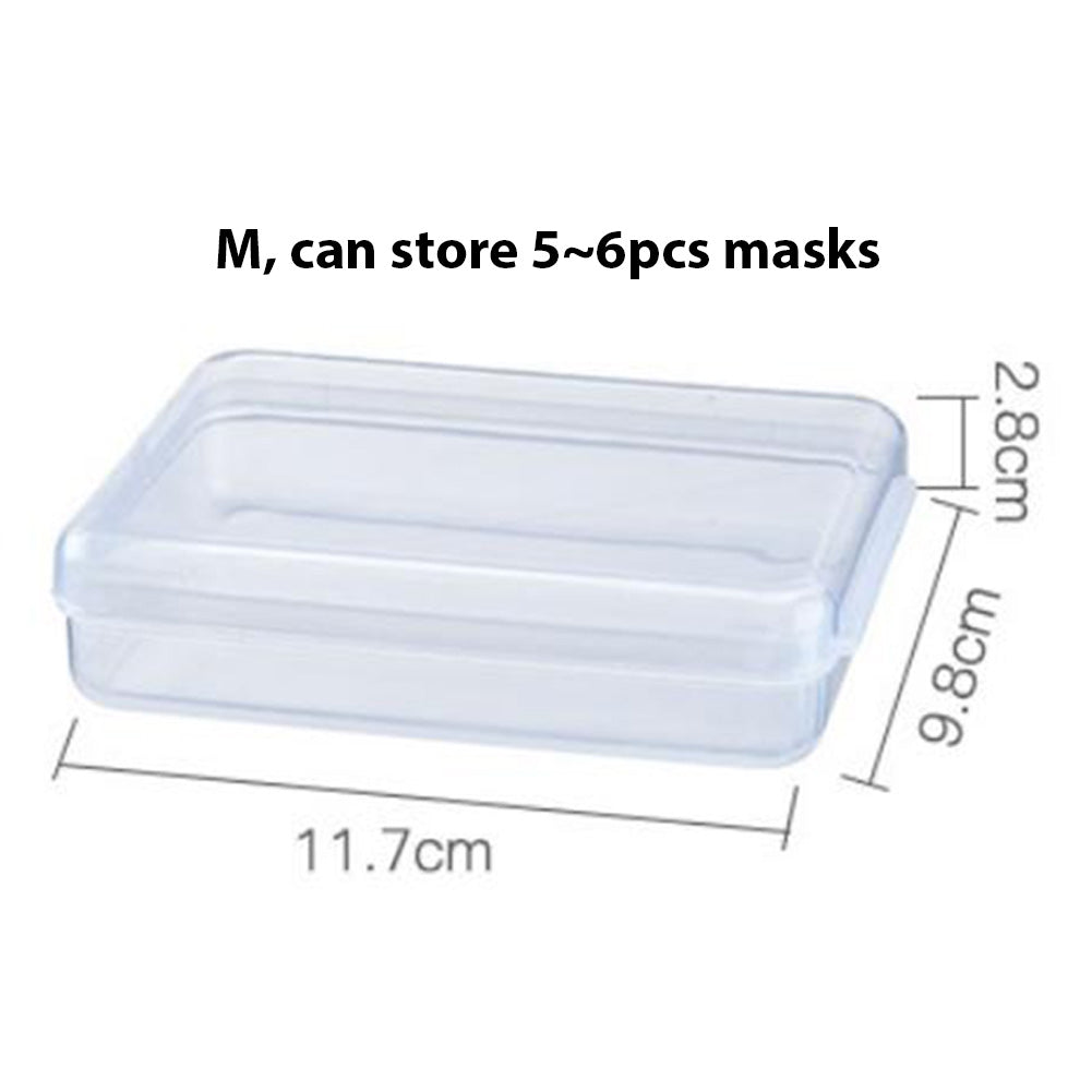 Plastic Portable Transparent Anti-dust Mask Storage Box Dustproof Pollution-Free Face Masks Container Disposable Mask Case 12 * 11 * 2.8