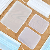 Plastic Portable Transparent Anti-dust Mask Storage Box Dustproof Pollution-Free Face Masks Container Disposable Mask Case 12 * 11 * 2.8
