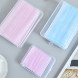 Plastic Portable Transparent Anti-dust Mask Storage Box Dustproof Pollution-Free Face Masks Container Disposable Mask Case 18.3 * 12.7 * 4