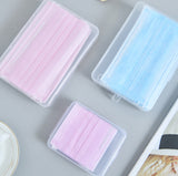 Plastic Portable Transparent Anti-dust Mask Storage Box Dustproof Pollution-Free Face Masks Container Disposable Mask Case 12 * 11 * 2.8