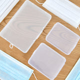 Plastic Portable Transparent Anti-dust Mask Storage Box Dustproof Pollution-Free Face Masks Container Disposable Mask Case 18.3 * 12.7 * 4