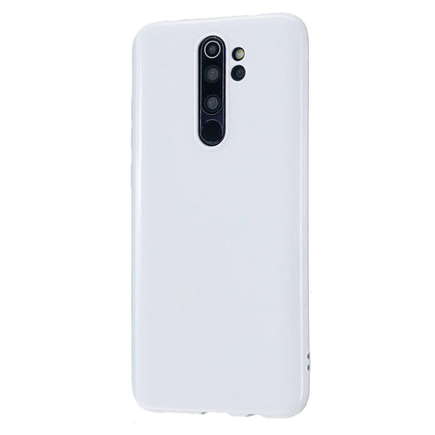 For Redmi Note 8/8 Pro Cellphone Cover Reinforced Soft TPU Phone Case Anti-scratch Full Body Protection Milk white