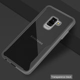 For Samsung A6 2018 Eurasia Edition Ultra Slim Translucent Back Cover Non-slip Shockproof TPU Full Protective Case  Transparent gray