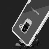 For Samsung A6 2018 Eurasia Edition Ultra Slim Translucent Back Cover Non-slip Shockproof TPU Full Protective Case  Transparent gray
