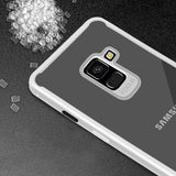 For Samsung A6 2018 Eurasia Edition Ultra Slim Translucent Back Cover Non-slip Shockproof TPU Full Protective Case  Transparent gray