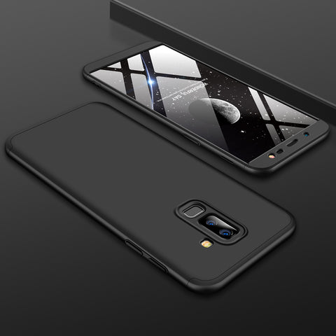 For Samsung J8 2018 360 Degree Protective Case Ultra Thin Hard Back Cover black
