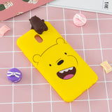 For Redmi 8/8A/5/Note 8T Mobile Phone Case Cute Cellphone Shell Soft TPU Cover with Cartoon Pig Duck Bear Kitten Lovely Pattern Yellow