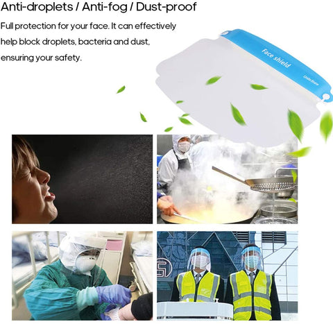 Double-sided Transparent Anti-fog Anti-liquid Splash Eye Protection Face Shield random color