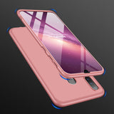 For Samsung A30 Ultra Slim PC Back Cover Non-slip Shockproof 360 Degree Full Protective Case Rose gold