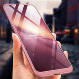 For VIVO V15pro Ultra Slim PC Back Cover Non-slip Shockproof 360 Degree Full Protective Case Red black red