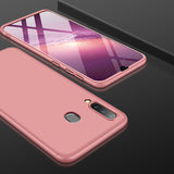 For Samsung A30 Ultra Slim PC Back Cover Non-slip Shockproof 360 Degree Full Protective Case Rose gold