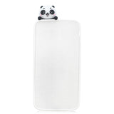 For Samsung J4 2018/J4 Plus Phone Case 3D Cartoon Panda Bamboo Cellphone Back Shell Shockproof Smartphone Cover White