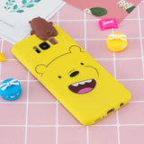 For Samsung S8 3D Cartoon Lovely Coloured Painted Soft TPU Back Cover Non-slip Shockproof Full Protective Case yellow