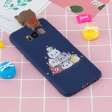 For Samsung S8 3D Cartoon Lovely Coloured Painted Soft TPU Back Cover Non-slip Shockproof Full Protective Case sapphire