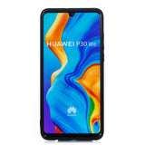 For Huawei P30 lite/nova 4E Double Buckle Non-slip Shockproof Cell Phone Case with Card Slot Bracket red