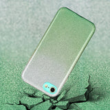for HUAWEI Y5 2019/HONOR 8S/Y5/PSmart/honor 10 LITE Phone Case Gradient Color Glitter Powder Phone Cover with Airbag Bracket green