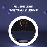 Ring Light 0.63X Wide-Angle Tablet LED Fill-in Light Rechargeable Photography Camera Selfie Flash Lamp Pink