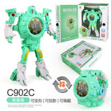 Cartoon Watch Toy Deformation Robot Electronic with Project Children's Toys Yellow belt projection