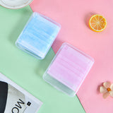 Plastic Portable Transparent Anti-dust Mask Storage Box Dustproof Pollution-Free Face Masks Container Disposable Mask Case 11.5 * 9.2 * 2.8
