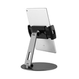 Mobile Phone Tablet Stand Desktop Aluminum Alloy Holder Adjustable Collapsible Phone Holder for 4-14 Inches Silver