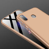 For Samsung A30 Ultra Slim PC Back Cover Non-slip Shockproof 360 Degree Full Protective Case gold