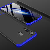 For Samsung A30 Ultra Slim PC Back Cover Non-slip Shockproof 360 Degree Full Protective Case Blue black blue