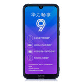 For HUAWEI Y7 2019 Cute Coloured Painted TPU Anti-scratch Non-slip Protective Cover Back Case with Lanyard black