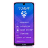 For HUAWEI Y7 2019 Cute Coloured Painted TPU Anti-scratch Non-slip Protective Cover Back Case with Lanyard Rose red
