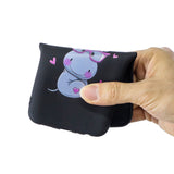 For HUAWEI Y7 2019 Cute Coloured Painted TPU Anti-scratch Non-slip Protective Cover Back Case with Lanyard black