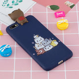 For HUAWEI Y5 2018 3D Cute Coloured Painted Animal TPU Anti-scratch Non-slip Protective Cover Back Case sapphire