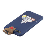 For HUAWEI Y5 2018 3D Cute Coloured Painted Animal TPU Anti-scratch Non-slip Protective Cover Back Case sapphire