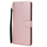 For Samsung Note 20/Note 20 Ultra PU Leather Three-card Photo Frame Front Buckle Mobile Phone shell Rose gold