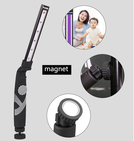 Foldable UVC Sterilizer Light Germicidal Sterilization Lamp Ultraviolet Kill Mite Light purple light_1465-UVC