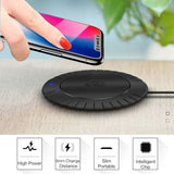 Wireless Charger Ultra-Thin Portable Charger Qi Fast Mobile Charger for Samsung for IPhone XS XS Max XR Fast Charger black