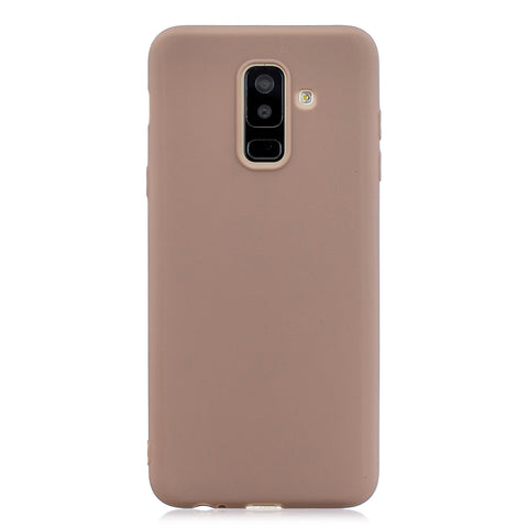 For Samsung A6 PLUS Lovely Candy Color Matte TPU Anti-scratch Non-slip Protective Cover Back Case 9