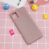 For Samsung A01/ A11/A21/A41/A51/A71/A81/A91 Mobile Phone Case Lovely Candy Color Matte TPU Anti-scratch Non-slip Protective Cover Back Case 11 lotus root pink